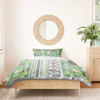 Hawaii Makahiki Turtle Bedding Set Green Tapa Pattern - Polynesian Pride