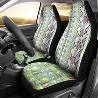 Hawaii Makahiki Turtle Car Seat Cover Green Tapa Pattern - Polynesian Pride