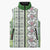 Hawaii Makahiki Turtle Sleeveless Puffer Jacket Green Tapa Pattern - Polynesian Pride