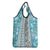 Hawaii Makahiki Turtle Grocery Bag Blue Tapa Pattern - Polynesian Pride