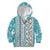 Hawaii Makahiki Turtle Kid Hoodie Blue Tapa Pattern - Polynesian Pride