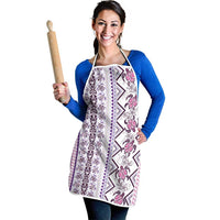 Hawaii Makahiki Turtle Apron Violet Tapa Pattern - Polynesian Pride