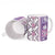 Hawaii Makahiki Turtle Ceramic Mug Violet Tapa Pattern - Polynesian Pride