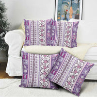 Hawaii Makahiki Turtle Pillow Cover Violet Tapa Pattern LT05 - Polynesian Pride