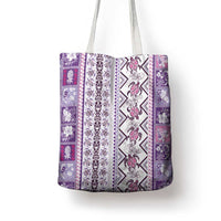 Hawaii Makahiki Turtle Tote Bag Violet Tapa Pattern - Polynesian Pride