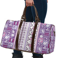 Hawaii Makahiki Turtle Travel Bag Violet Tapa Pattern - Polynesian Pride