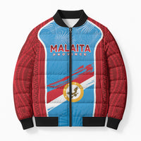 Personalised Malaita Province Day Bomber Puffer Jacket Unique Style LT05 Unisex Blue - Polynesian Pride