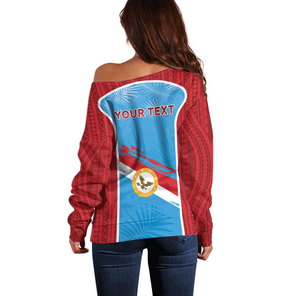Personalised Malaita Province Day Off Shoulder Sweater Unique Style LT05 - Polynesian Pride
