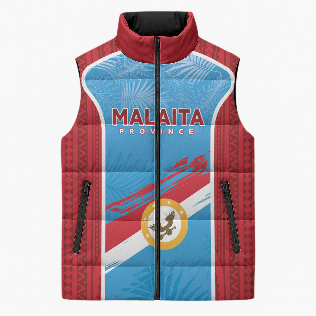 Personalised Malaita Province Day Sleeveless Puffer Jacket Unique Style LT05 Unisex Blue - Polynesian Pride