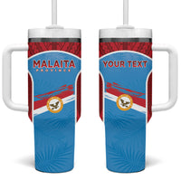 Personalised Malaita Province Day Tumbler With Handle Unique Style LT05 One Size: 40 oz Blue - Polynesian Pride