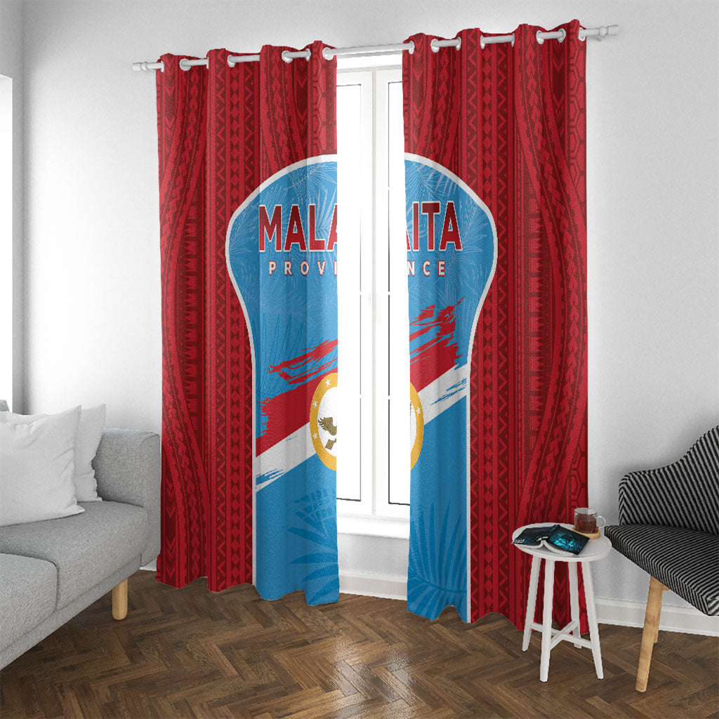 Malaita Province Day Window Curtain Unique Style LT05 With Grommets Blue - Polynesian Pride