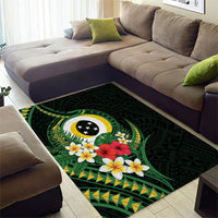 Solomon Islands Western Province Area Rug Polynesian Pattern With Tropical Flowers LT05 - Polynesian Pride