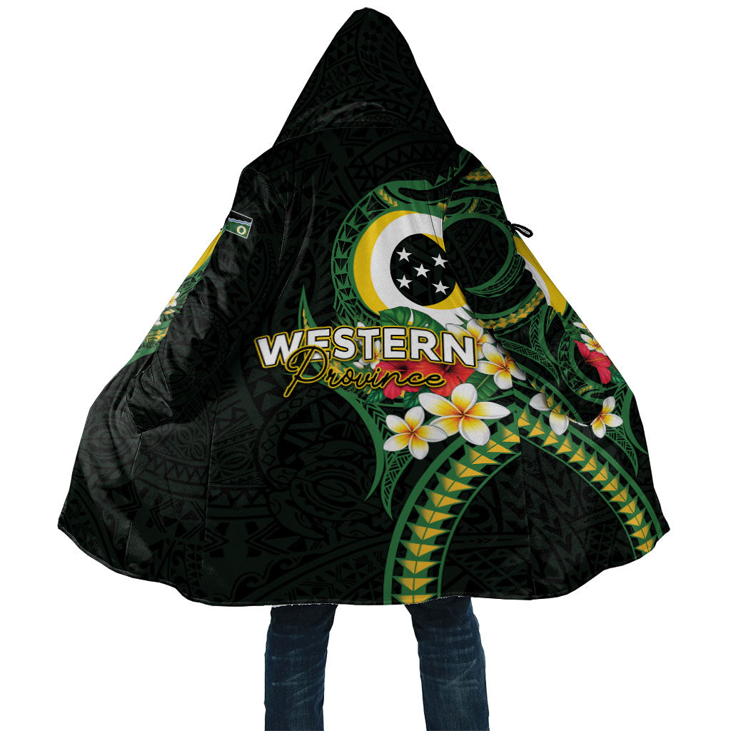 Solomon Islands Western Province Cloak Polynesian Pattern With Tropical Flowers