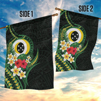 Solomon Islands Western Province Garden Flag Polynesian Pattern With Tropical Flowers LT05 - Polynesian Pride