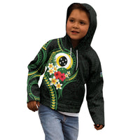 Solomon Islands Western Province Kid Hoodie Polynesian Pattern With Tropical Flowers LT05 - Polynesian Pride