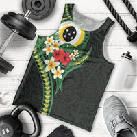 Solomon Islands Western Province Men Tank Top Polynesian Pattern With Tropical Flowers LT05 - Polynesian Pride