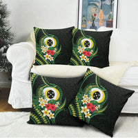 Solomon Islands Western Province Pillow Cover Polynesian Pattern With Tropical Flowers LT05 - Polynesian Pride