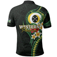 Solomon Islands Western Province Polo Shirt Polynesian Pattern With Tropical Flowers LT05 - Polynesian Pride