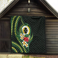 Solomon Islands Western Province Quilt Polynesian Pattern With Tropical Flowers LT05 - Polynesian Pride