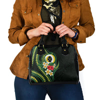 Solomon Islands Western Province Shoulder Handbag Polynesian Pattern With Tropical Flowers LT05 - Polynesian Pride