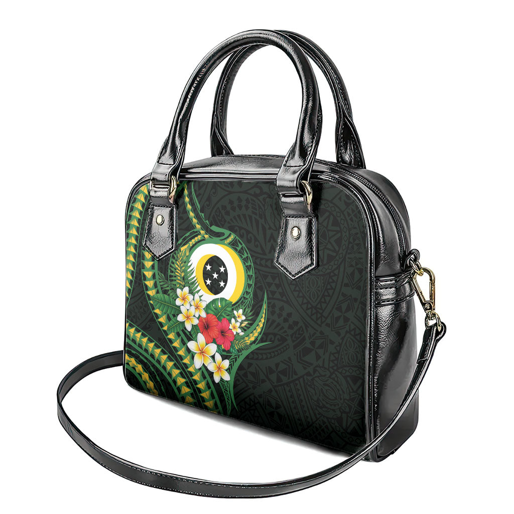 Solomon Islands Western Province Shoulder Handbag Polynesian Pattern With Tropical Flowers LT05 - Polynesian Pride