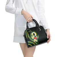 Solomon Islands Western Province Shoulder Handbag Polynesian Pattern With Tropical Flowers LT05 - Polynesian Pride