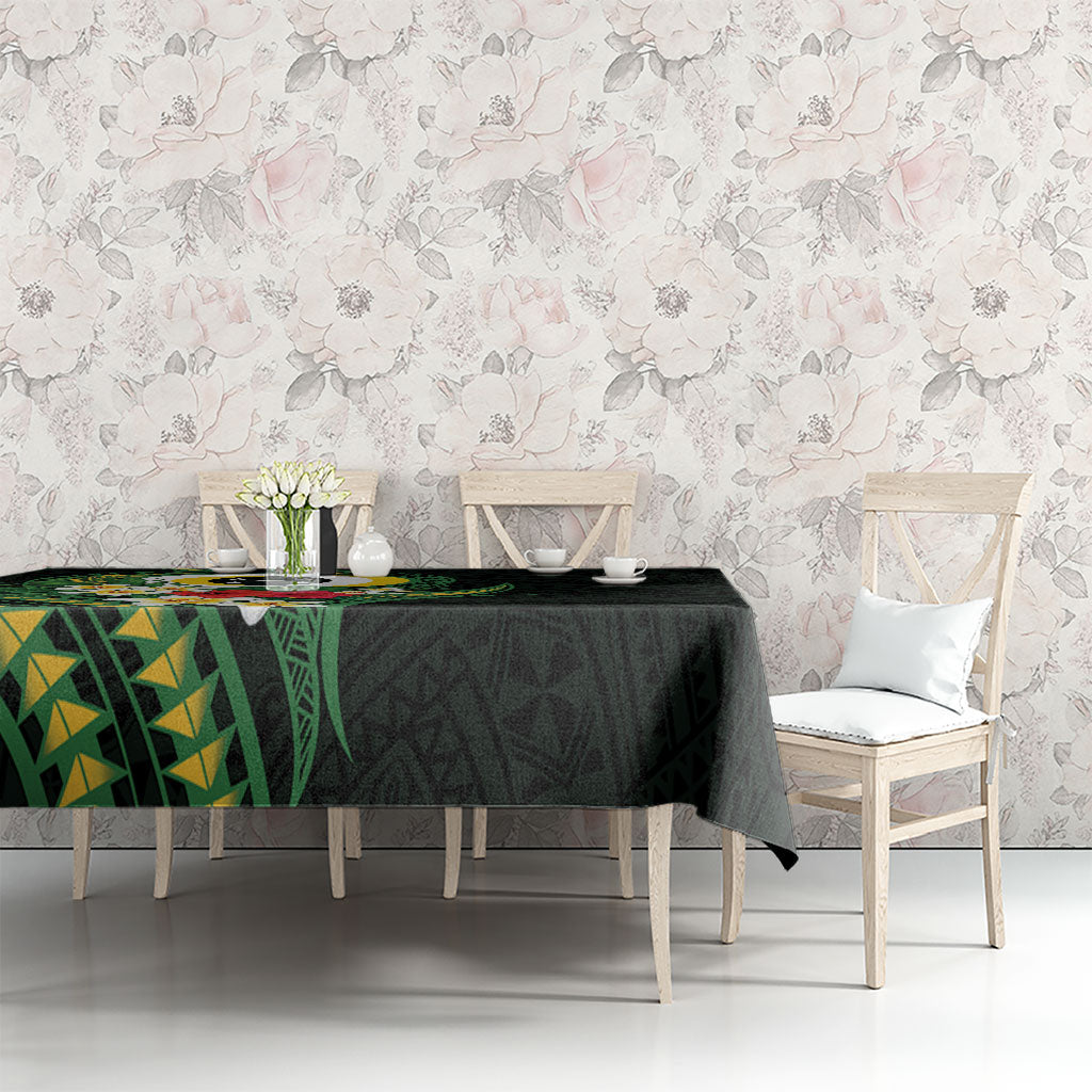 Solomon Islands Western Province Tablecloth Polynesian Pattern With Tropical Flowers LT05 - Polynesian Pride