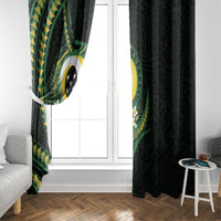 Solomon Islands Western Province Window Curtain Polynesian Pattern With Tropical Flowers LT05 - Polynesian Pride