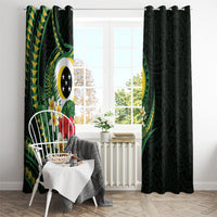 Solomon Islands Western Province Window Curtain Polynesian Pattern With Tropical Flowers LT05 - Polynesian Pride