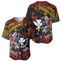 Hawaii And Japan Baseball Jersey Koi Fish With Kanaka Maoli LT05 - Polynesian Pride