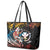 Hawaii And Japan Leather Tote Bag Koi Fish With Kanaka Maoli