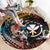 Hawaii And Japan Round Carpet Koi Fish With Kanaka Maoli