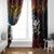 Hawaii And Japan Window Curtain Koi Fish With Kanaka Maoli