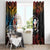 Hawaii And Japan Window Curtain Koi Fish With Kanaka Maoli