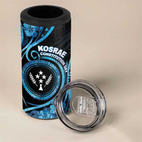 Personalised Kosrae Constitution Day 4 in 1 Can Cooler Tumbler Ocean Floral Pattern LT05 - Polynesian Pride