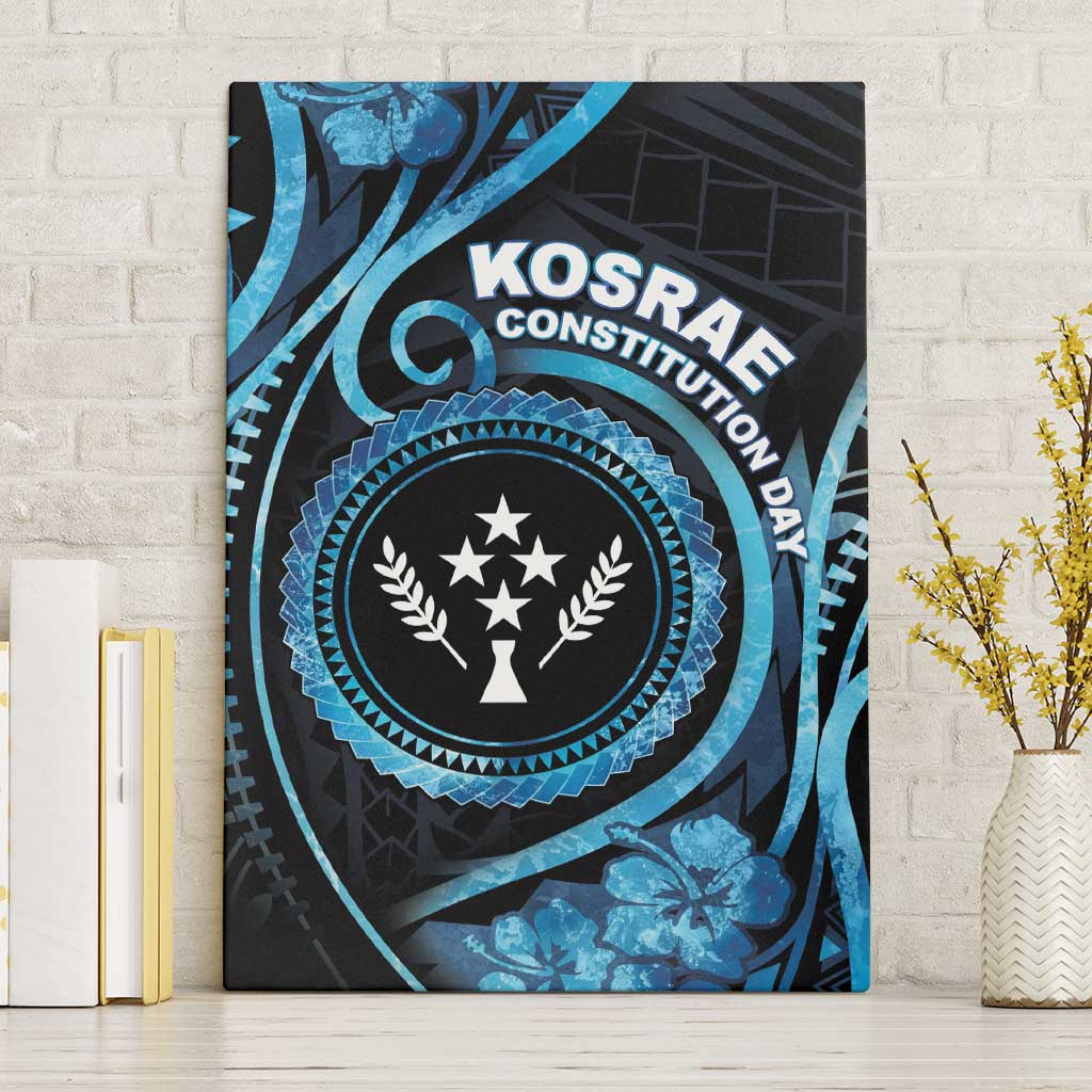 Kosrae Constitution Day Canvas Wall Art Ocean Floral Pattern