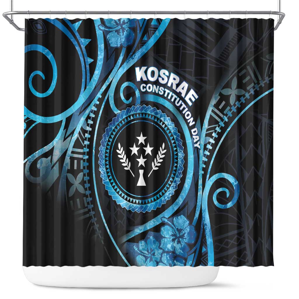 Kosrae Constitution Day Shower Curtain Ocean Floral Pattern