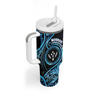 Personalised Kosrae Constitution Day Tumbler With Handle Ocean Floral Pattern LT05 - Polynesian Pride