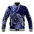 Personalised FSM Chuuk Baseball Jacket Ocean Floral Pattern