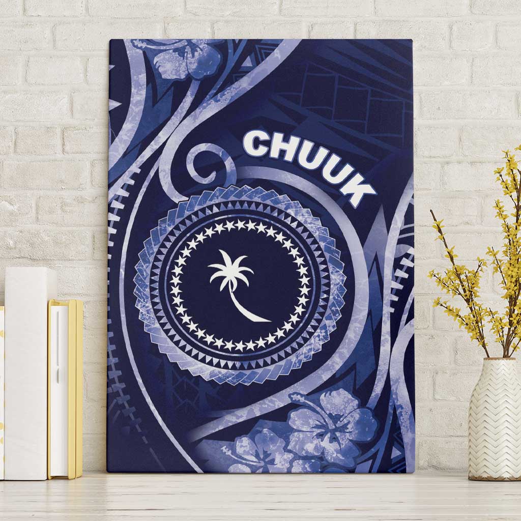 FSM Chuuk Canvas Wall Art Ocean Floral Pattern