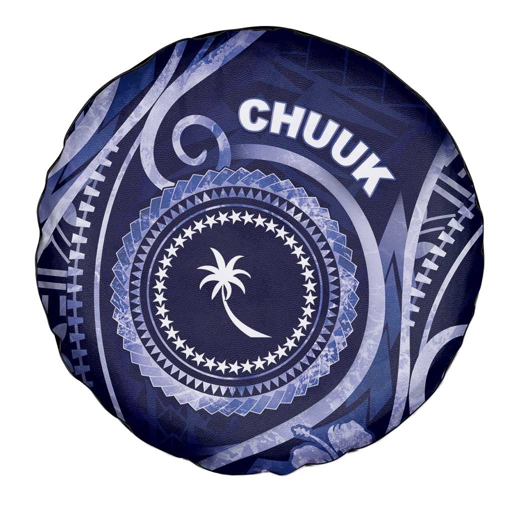 FSM Chuuk Spare Tire Cover Ocean Floral Pattern