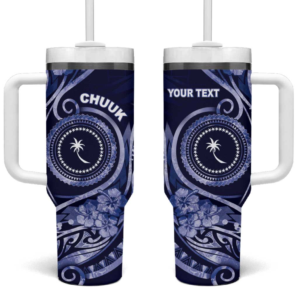 Personalised FSM Chuuk Tumbler With Handle Ocean Floral Pattern