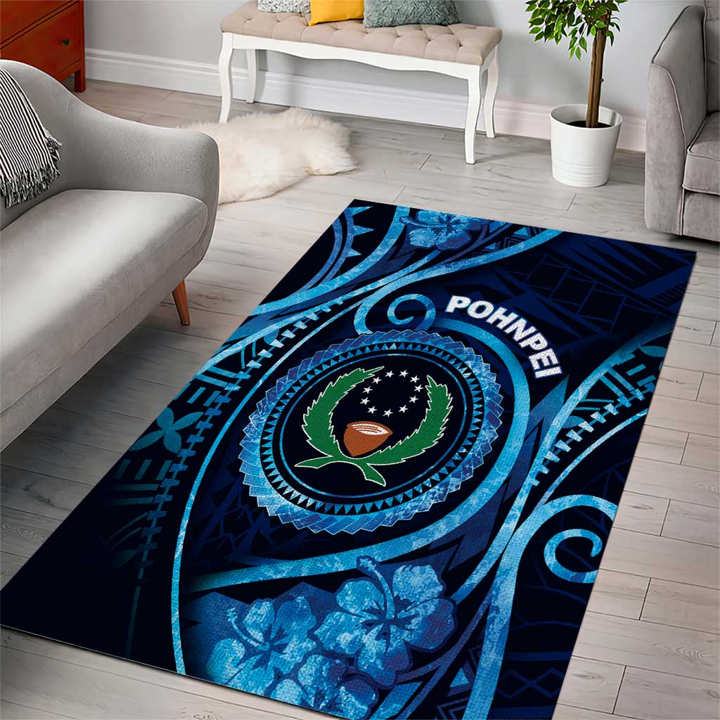 FSM Pohnpei Area Rug Ocean Floral Pattern LT05 - Polynesian Pride