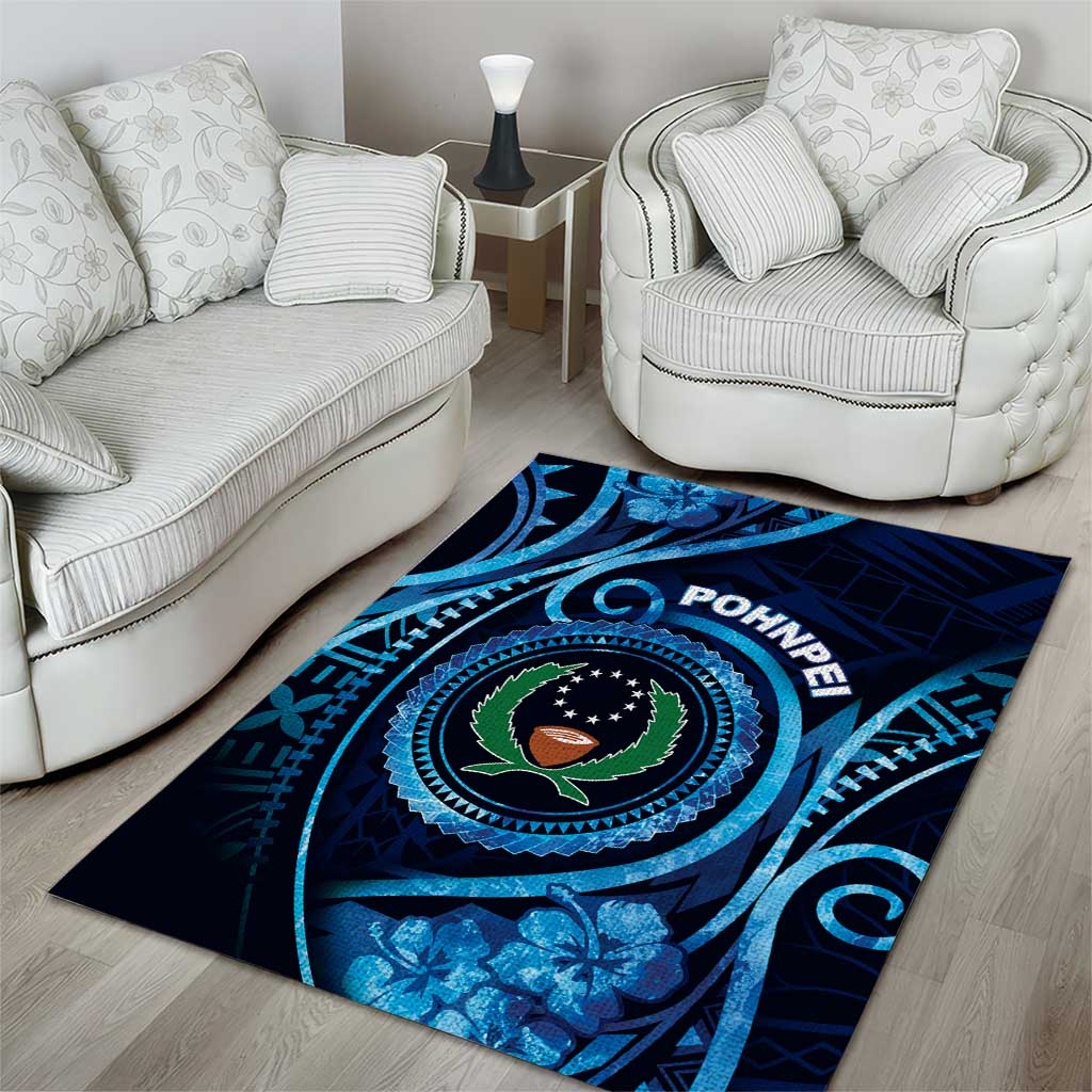 FSM Pohnpei Area Rug Ocean Floral Pattern LT05 - Polynesian Pride