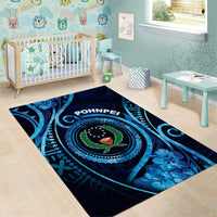 FSM Pohnpei Area Rug Ocean Floral Pattern LT05 - Polynesian Pride