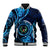 Personalised FSM Pohnpei Baseball Jacket Ocean Floral Pattern