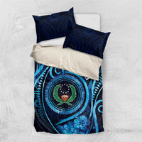 FSM Pohnpei Bedding Set Ocean Floral Pattern LT05 US Twin 172cm x 218cm Blue - Polynesian Pride