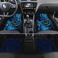FSM Pohnpei Car Mats Ocean Floral Pattern LT05 Set 4pcs Blue - Polynesian Pride
