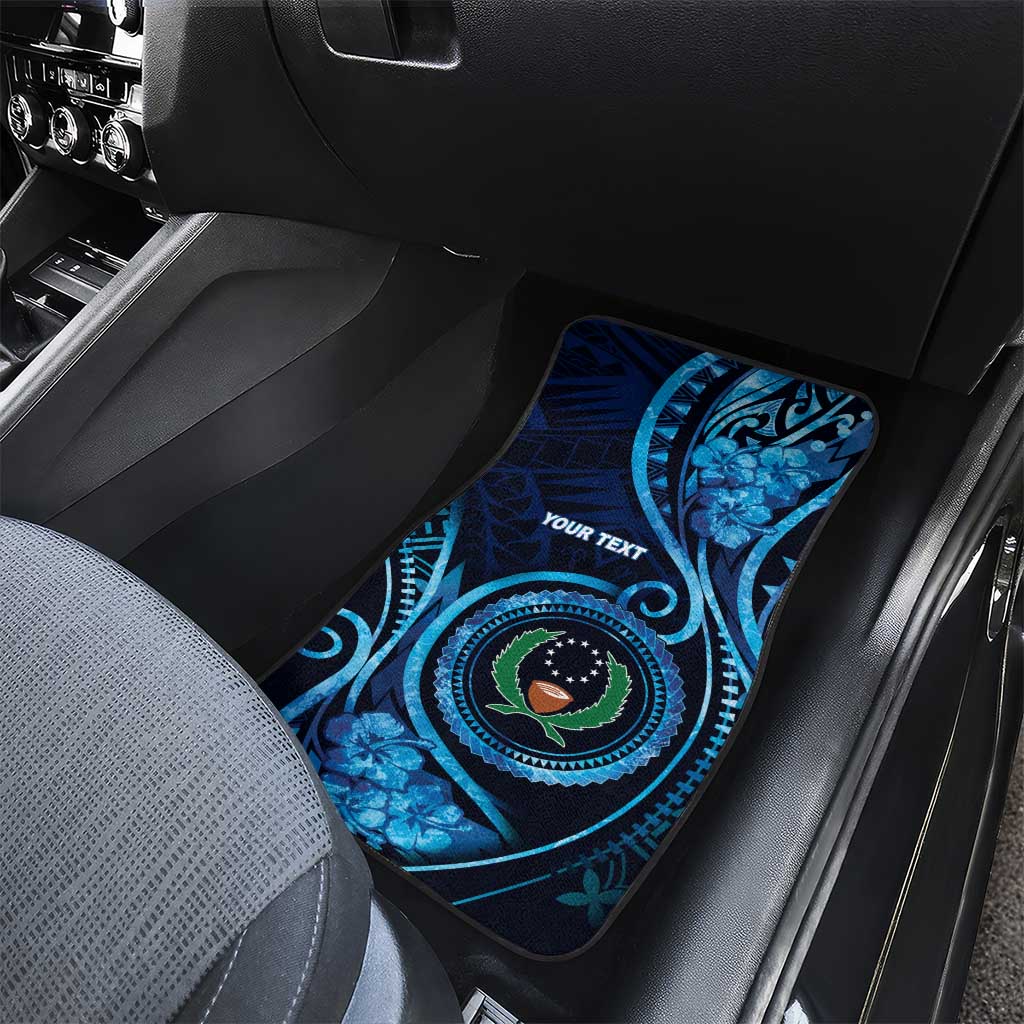 FSM Pohnpei Car Mats Ocean Floral Pattern LT05 - Polynesian Pride