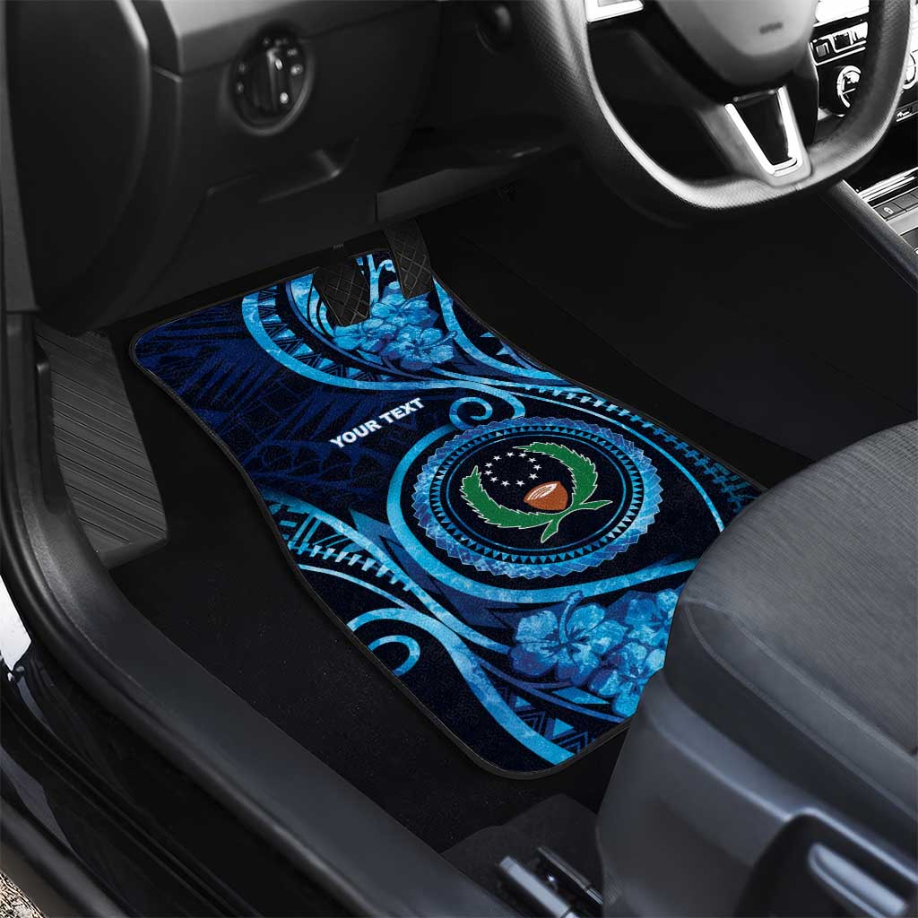 FSM Pohnpei Car Mats Ocean Floral Pattern LT05 - Polynesian Pride